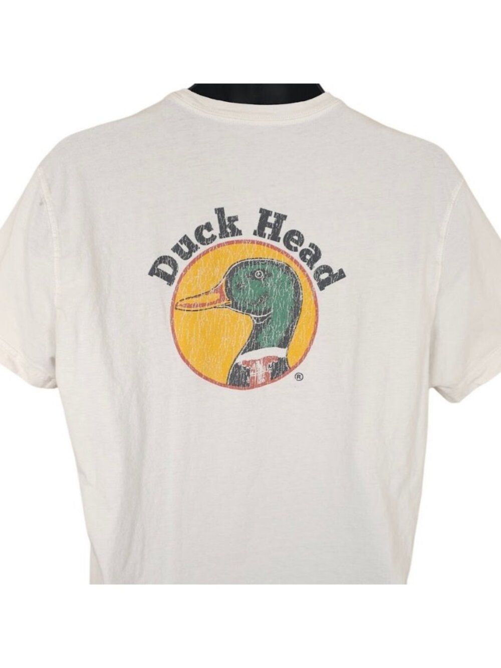 Duck Head T Shirt Mens Size Medium White RELAXED Fit Pocket Tee